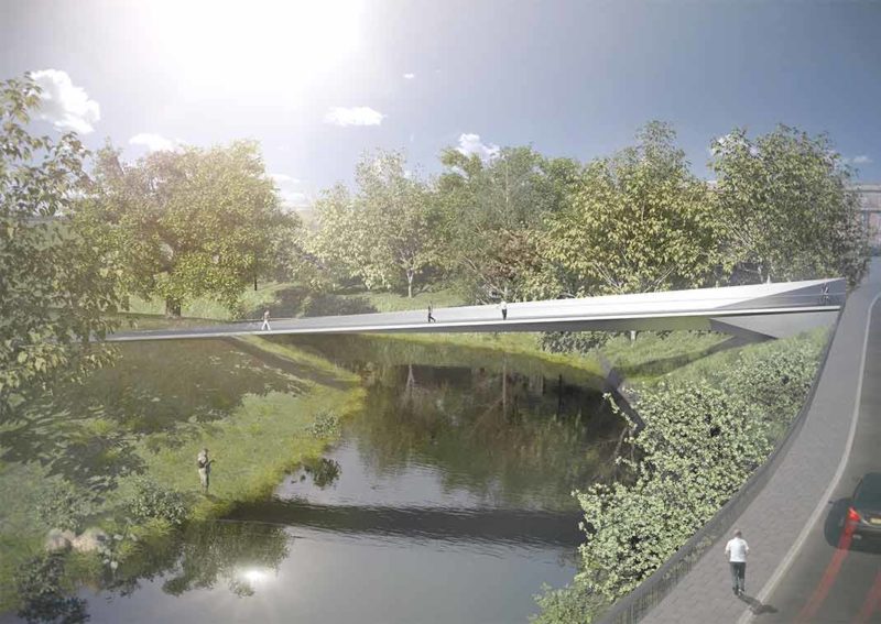Architekturbüro Johannes Pellkofer | Salford Meadows Bridge Visualisierung